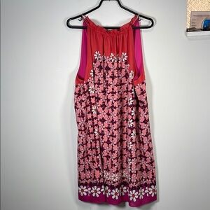 Vintage Max Studio Red Halter Floral Sundress Sleeveless Mini